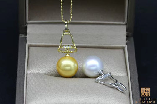 Christmas Swan Pendant ,S925 Silver Pendant Pearl Holder