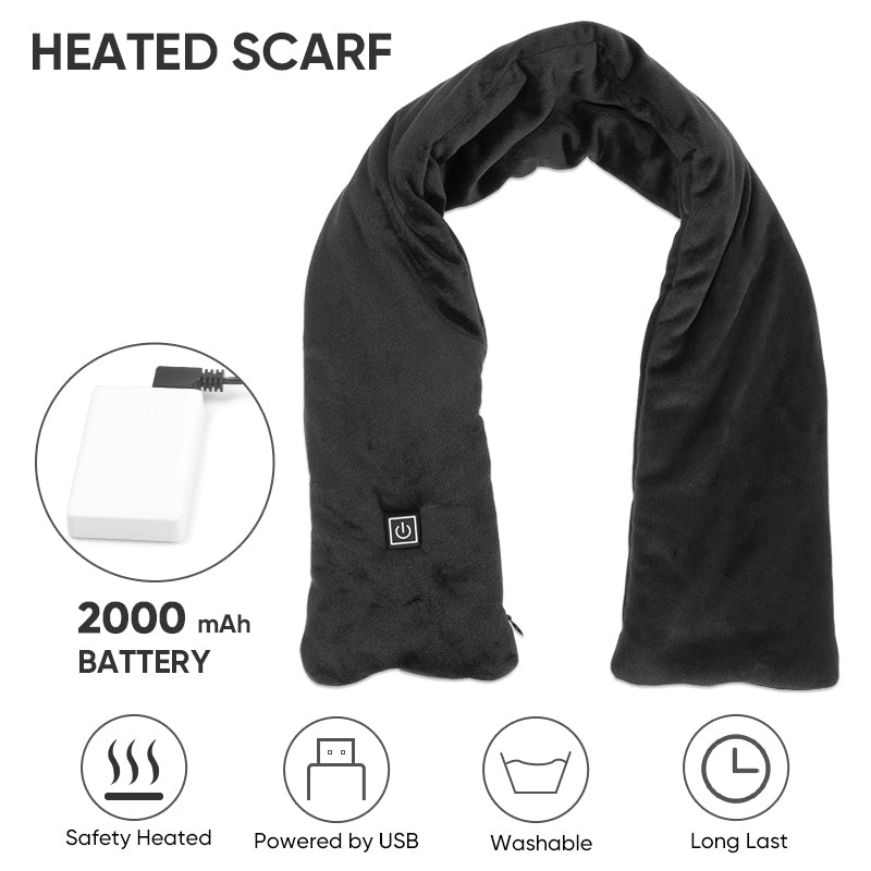 Winter Indoor Outdoor Rechargeable USB Smart Heating Scarf