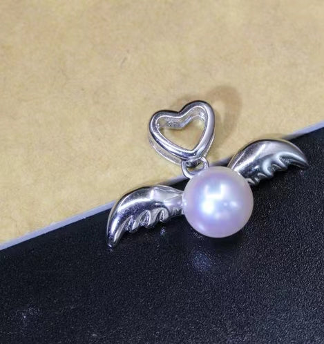 Angel Notes Pendant ,S925 Sterling Silver Pearl Holder