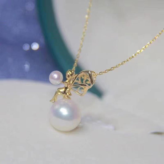 S925 Strerling Silver Pendant Pearl Holder, Fairy Design