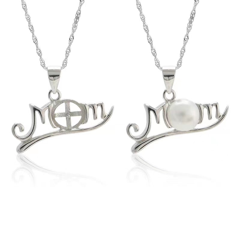 S925 Sterling Silver Mom Necklace pendant