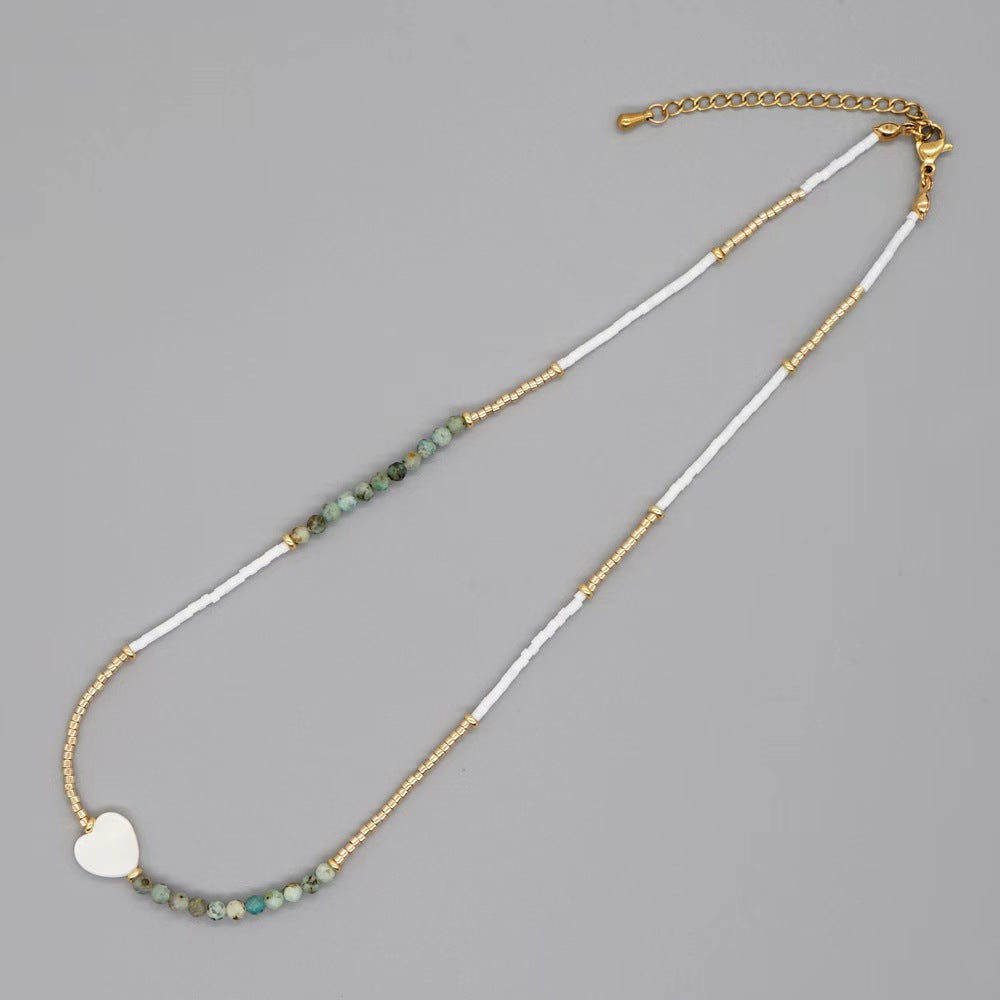 Fresh Water Pearl & Shell Miyuki Choker