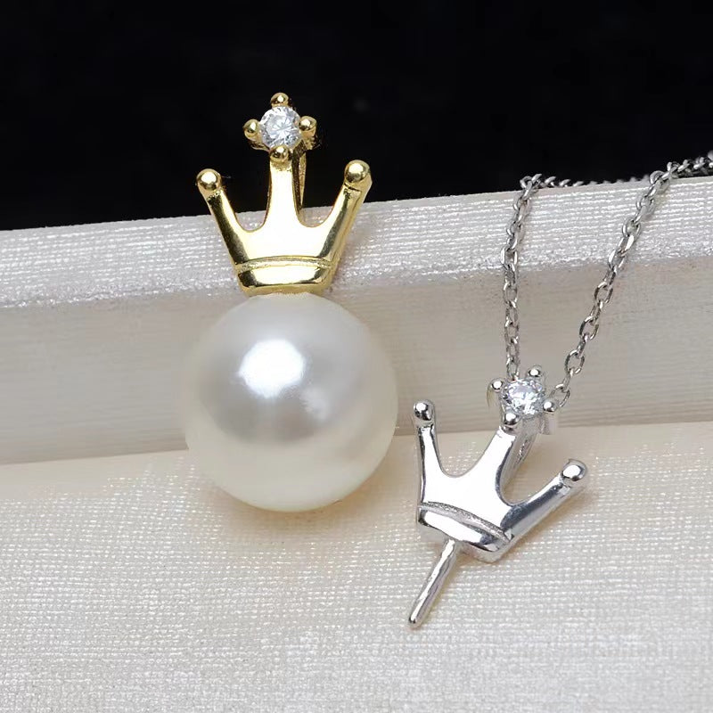 S925 Sterling Silver Crown Pendant