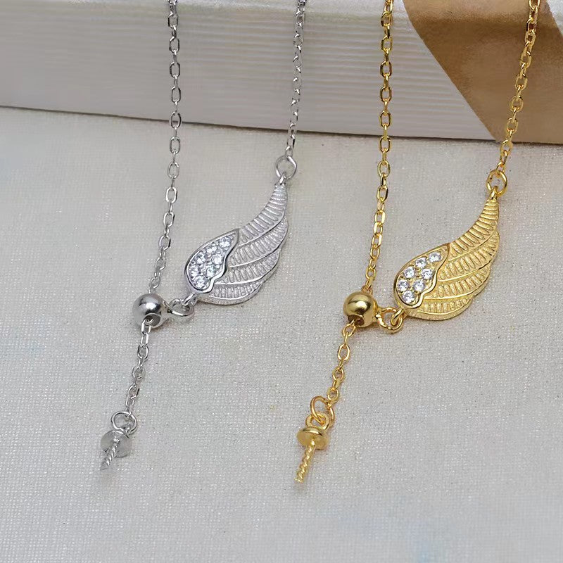 S925 Sterling Silver Angel Wings Necklace