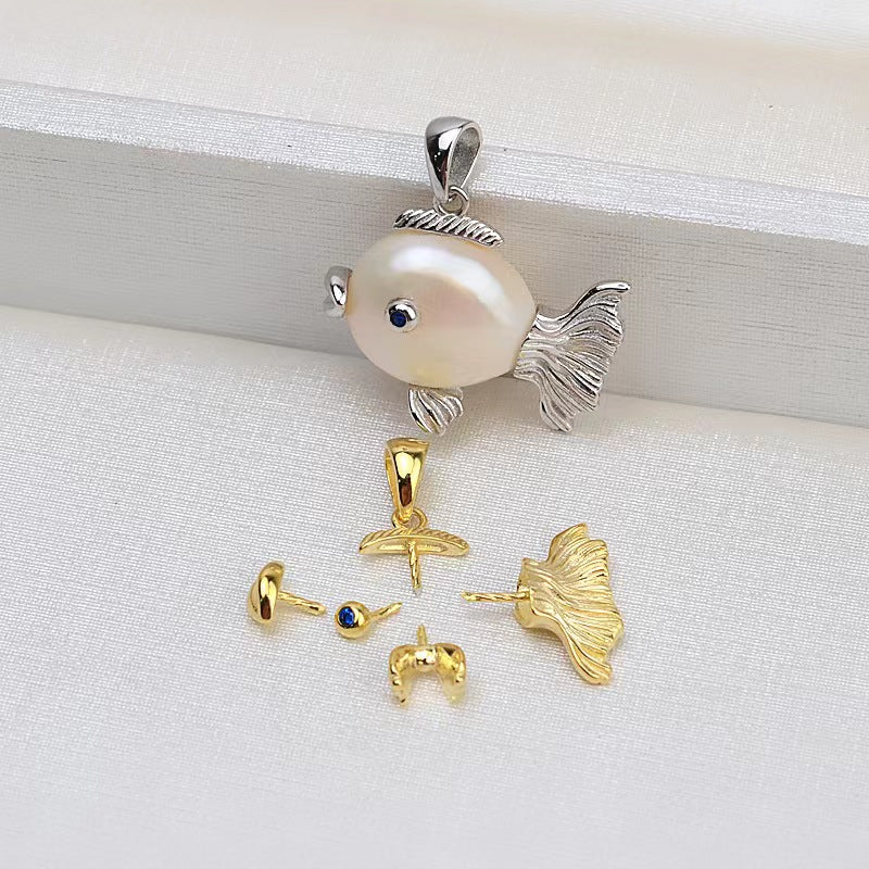 S925 Sterling Silver Fish Pendant Style 2