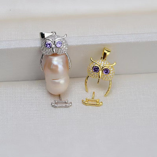 S925 Sterling Silver Owl Pendant