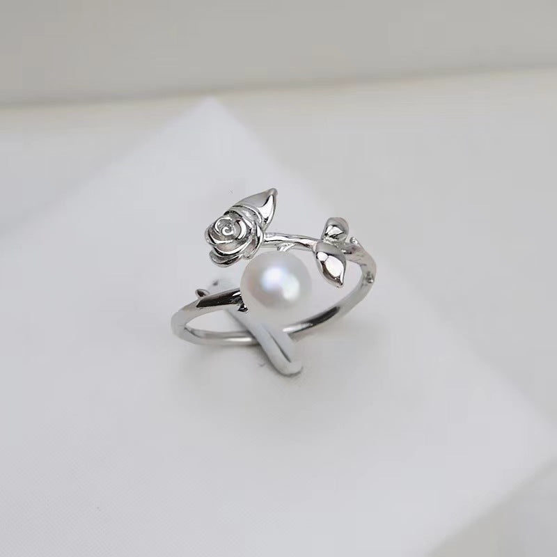 S925 Sterling Silver Rose Ring