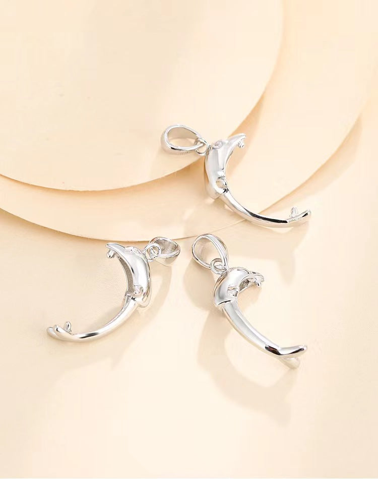 S925 Sterling Silver Dolphin Pendant