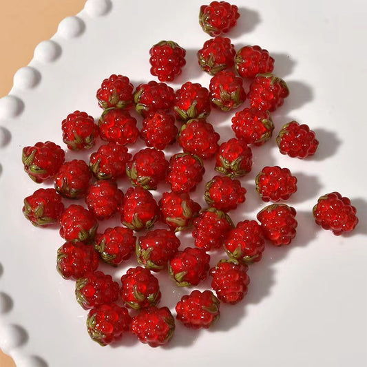 Exquisite Small Glaze Strawberry Straight Hole DIY [Bracelet-Necklace-Earrings]