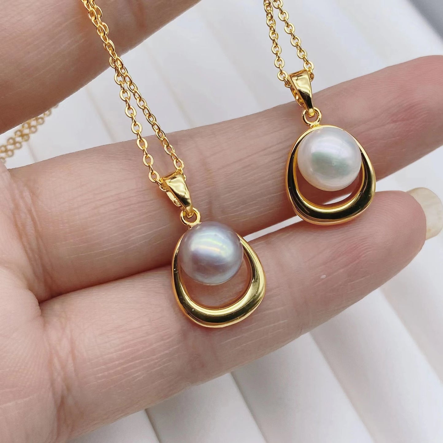 Summer Style Pearl [Earrings-Necklace] Light Luxury Fashion Elegant