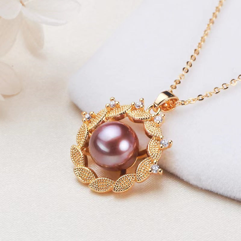 Purpel Edison pearl necklace