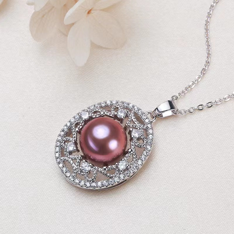 Purpel Edison pearl necklace